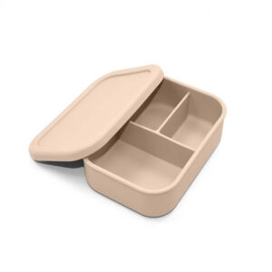 Silicone Bento Lunch Box - Almond