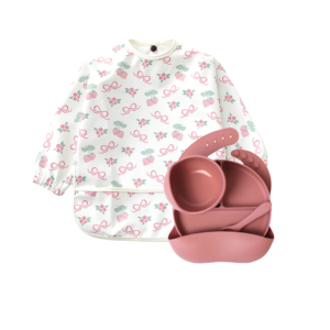 Coverall Feeding Bundle - Bow/Strawberry