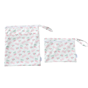 Water Resistant Wet Bag - Strawberry/Bow