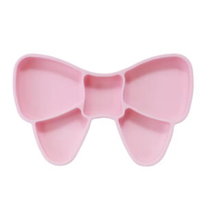 Bow Suction Plate - Bright pink