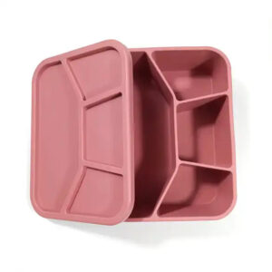 Silicone 4 Bento Lunch Box - Rose