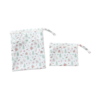 Water Resistant Wet Bag - Christmas Blue